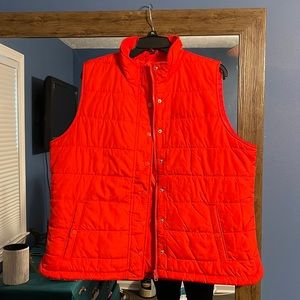 Red puffer vest, new with tags